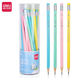 得力（deli)HB书写铅笔 30支/桶马卡龙色三角笔杆 小学生幼儿园专用HC115-HB