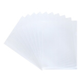卓联彩色 L型夹透明文件袋单片夹A4文件套二页插页袋塑料办公用品资料夹 E310-18彩色单片夹 透明白 30个装