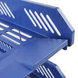得力（deli） 三层镂空收纳文件座 自由拆卸组装三层文件盘/文件框/文件架 牢固耐用 9209 蓝色