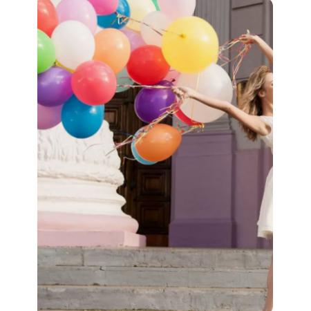 彩色圆形气球装饰场景布置(100只）/包