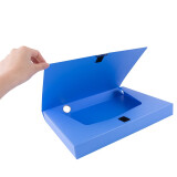 得力（deli） 蓝色塑料档案盒粘扣5622ES蓝色【背宽35mm